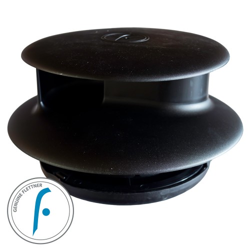 Flettner TCX2 Van Wind Driven Rotating Roof Vent Narrow Base In BLACK