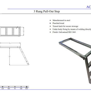 Pull Out Truck Step - 3 Rung