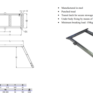 Pull Out Truck Step - 2 Rung