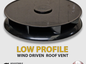 Wind Driven Roof Vent Turbo 2 Black