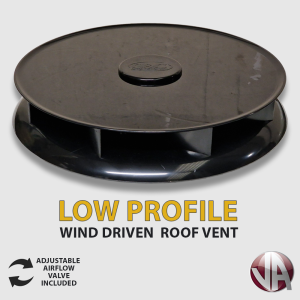 Wind Driven Roof Vent Turbo 2 Black